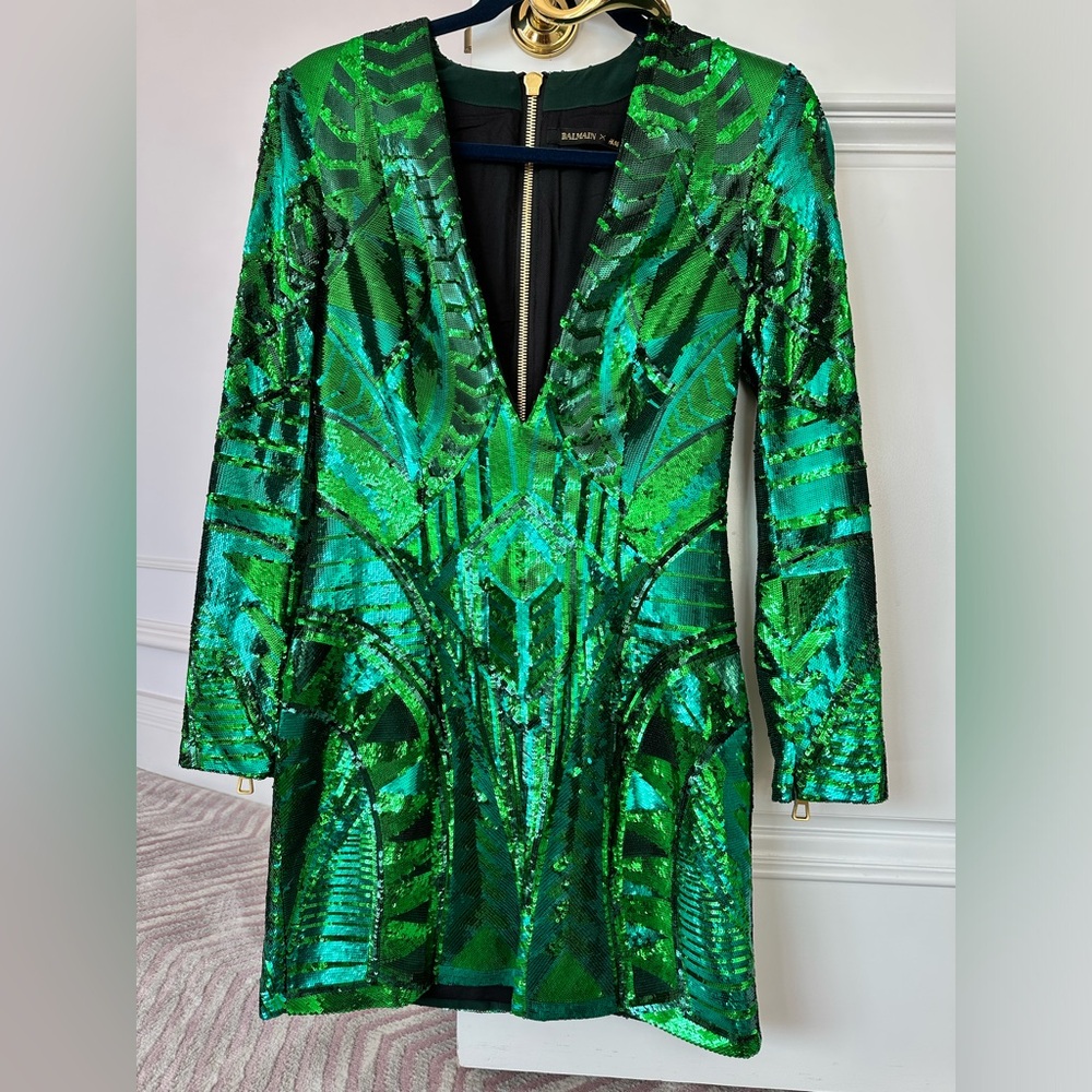 Balmain x H&M sequin mini dress size FR36 in great condition